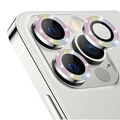 ALLY İphone 12 Pro Max 3D Metal Çerçeveli Kamera Lens Koruyucu-(5775) - Siyah