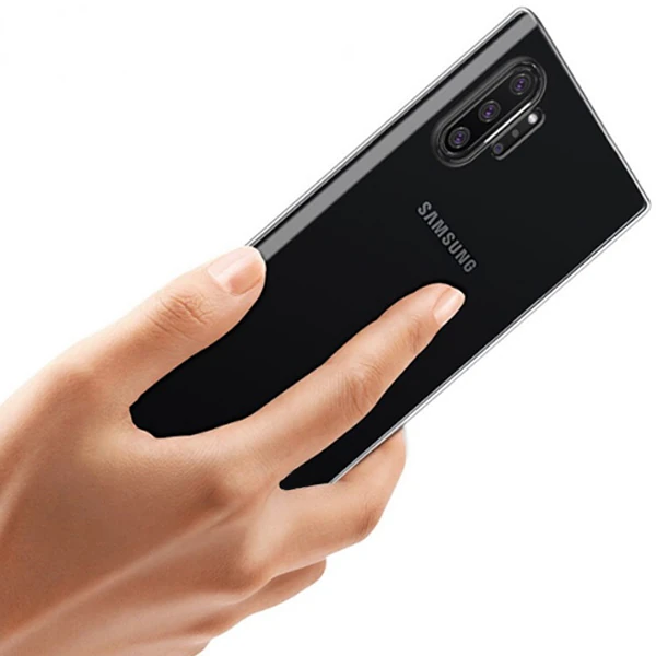 Ally Samsung Galaxy Note 10 Ultra Slim Fit Şeffaf Silikon Kılıf-(5775) - Şeffaf 2