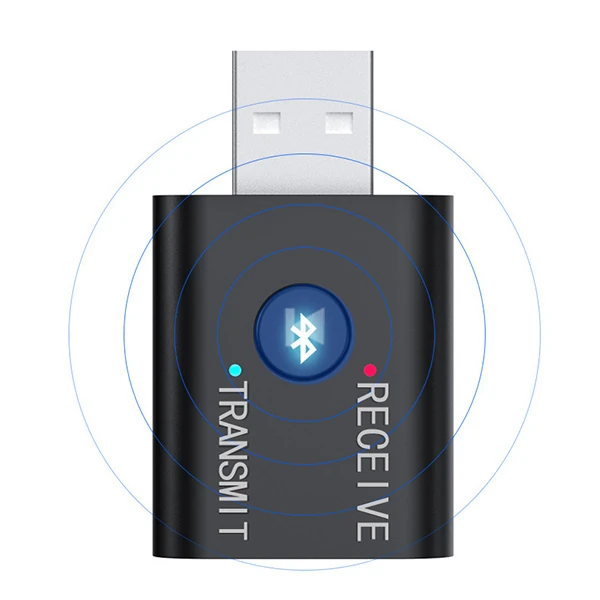ALLY 2in1 Bluetooth 5.0 Mini USB Adaptör+Fm Transmitter-(5775) - Siyah