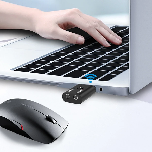 ALLY 2in1 Bluetooth 5.0 Mini USB Adaptör+Fm Transmitter-(5775) - Siyah