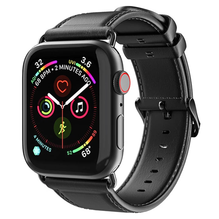 Dux Ducis Apple Watch 38/40/41MM için Business Deri Kayış Kordon-(5775) - Kahverengi