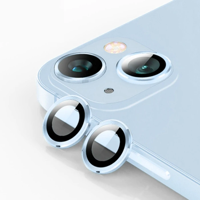 ALLY iPhone 15/15 Plus Tempered Kamera Lens Koruma Camı-(5775) - Yeşil
