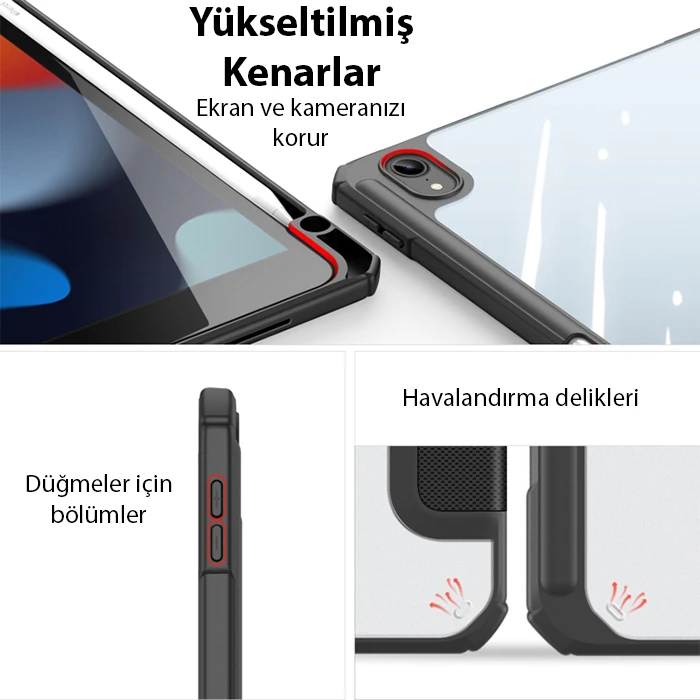 Dux Ducis iPad 10.2 2022 Kılıf Toby Series Kalem Yerli Manyetik Kapaklı Kılıf-(5775) - Mavi