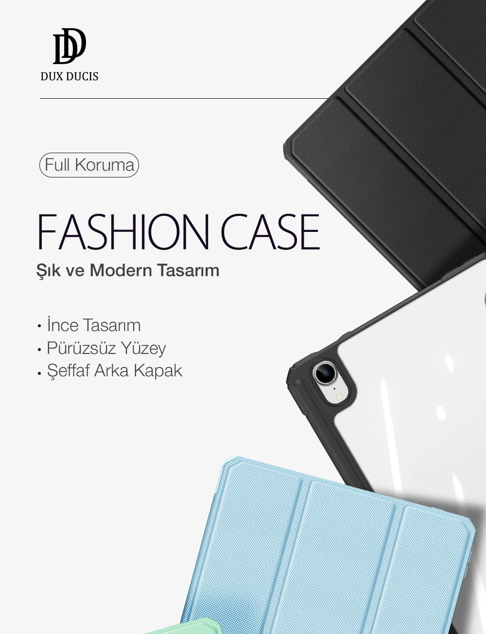 Dux Ducis iPad 10.2 2022 Kılıf Toby Series Kalem Yerli Manyetik Kapaklı Kılıf-(5775) - Siyah