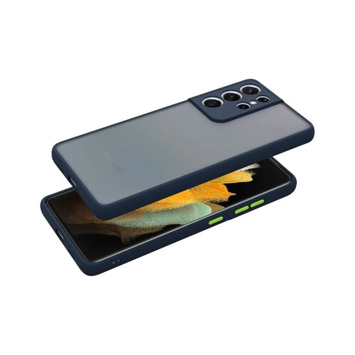 SM Galaxy S21 Ultra Ultra Kamera Korumalı Premium Silikon Kılıf-(5775) - Asker Yeşili