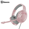 Baseus GAMO D05 Immersive Virtual 3D Işıklı pc Gaming Oyuncu Kulaklığı-(5775) - Pembe