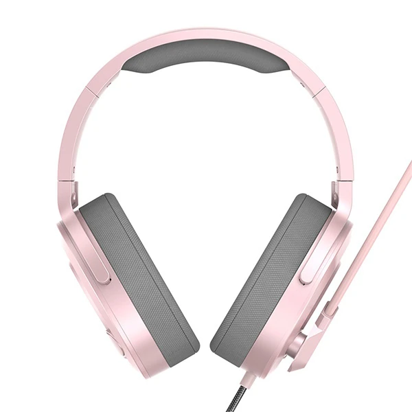 Baseus GAMO D05 Immersive Virtual 3D Işıklı pc Gaming Oyuncu Kulaklığı-(5775) - Pembe