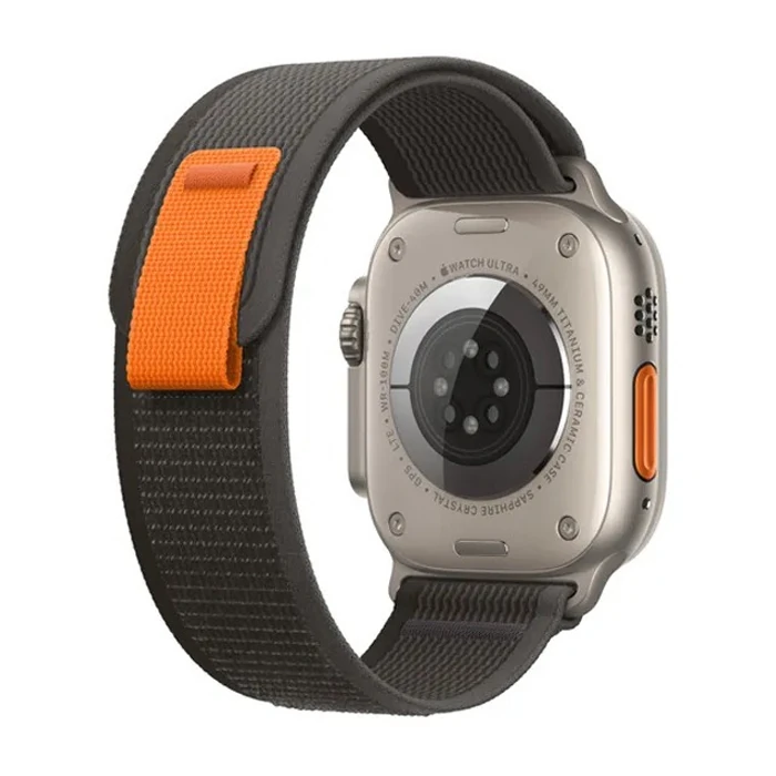 Ally Apple Watch 7-8 45mm 6-5-4 44mm Watch Ultra 49mm Field Loop Kayış Kordon 3-2-1 42mm-(5775) - Füme