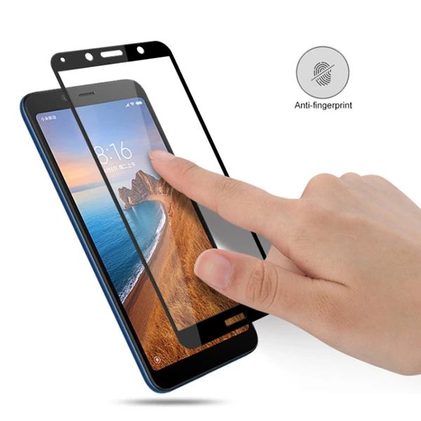 Xiaomi Redmi 7A 3D Full Kaplama Kırılmaz Cam Ekran Koruyucu-(5775) - Siyah