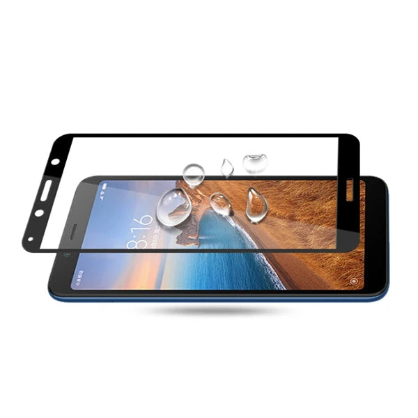 Xiaomi Redmi 7A 3D Full Kaplama Kırılmaz Cam Ekran Koruyucu-(5775) - Siyah