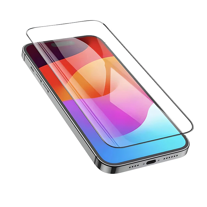 HOCO Guardian Shield Series iPhone 15 Pro Max HD Tempered Kırılmaz Cam Ekran Koruyucu 10 Adet Set-(5775) - Şeffaf 2