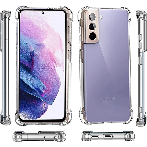 SM Galaxy S21 - S30 Anti-Drop Shockproof Darbe Emici Silikon Kılıf-(5775) - Şeffaf 2