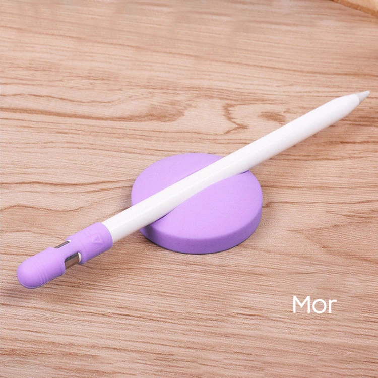Ally Apple Pencil Kalem Silikon Kılıf Ve Stand-(5775) - Füme