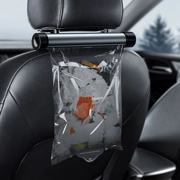 Baseus Clean Garbage Araç Arka Koltuk için Çöp Torbası + 40 Adet Torba-(5775) - Siyah