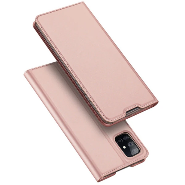 DUX DUCİS SM Galaxy M51 Kılıf Kapaklı Flip Cover Kılıf Skin Pro Series Kılıf-(5775) - Siyah
