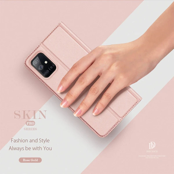 DUX DUCİS SM Galaxy M51 Kılıf Kapaklı Flip Cover Kılıf Skin Pro Series Kılıf-(5775) - Siyah