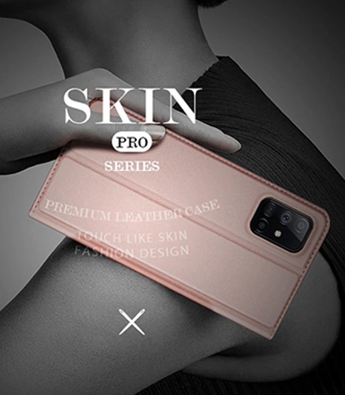 DUX DUCİS SM Galaxy M51 Kılıf Kapaklı Flip Cover Kılıf Skin Pro Series Kılıf-(5775) - Siyah