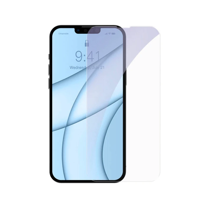 Baseus iPhone 13 Mini 0.3mm Göz Korumalı Full Cam Ekran Koruyucu 2 Adet Set-(5775) - Şeffaf 2
