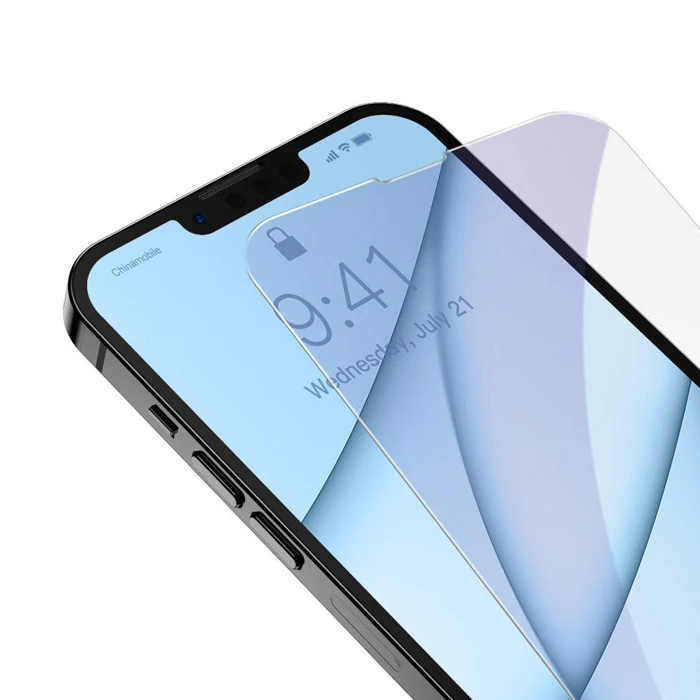 Baseus iPhone 13 Mini 0.3mm Göz Korumalı Full Cam Ekran Koruyucu 2 Adet Set-(5775) - Şeffaf 2