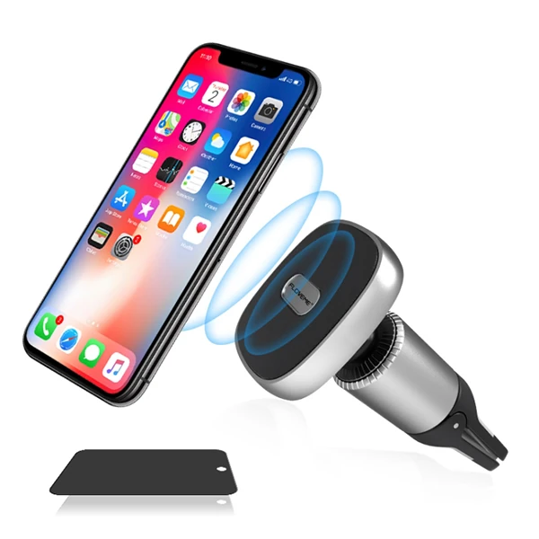 Floveme Güçlü Mıknatıslı 360 Döner Universal Araç Havalandırma Telefon Tutucu-(5775) - Gri