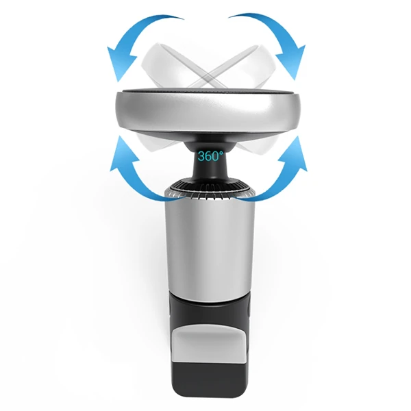 Floveme Güçlü Mıknatıslı 360 Döner Universal Araç Havalandırma Telefon Tutucu-(5775) - Gri