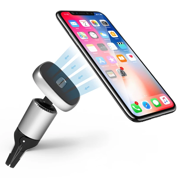 Floveme Güçlü Mıknatıslı 360 Döner Universal Araç Havalandırma Telefon Tutucu-(5775) - Gri