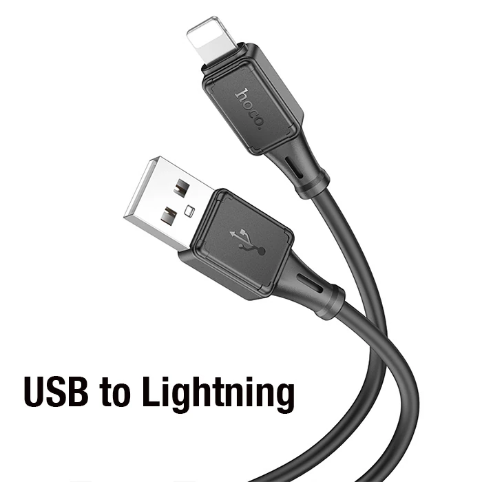 HOCO X101 USB to iPhone Lightning 2.4A Hızlı Şarj ve Data Kablosu-(5775) - Siyah
