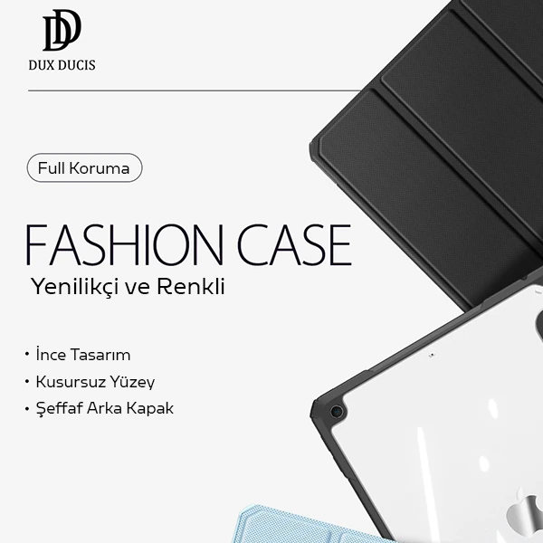 Dux Ducis iPad 7-8 -9 10.2 (201920202021) Kılıf Kalem Bölmeli Toby Series-(5775) - Siyah