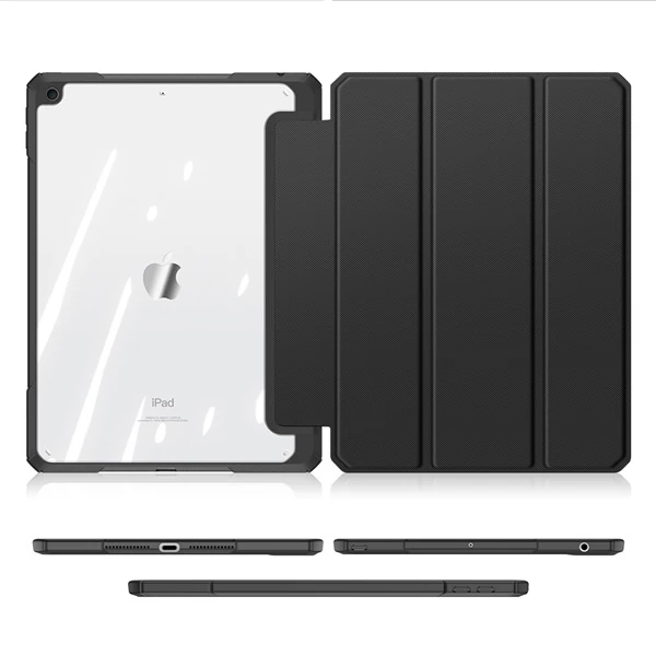 Dux Ducis iPad 7-8 -9 10.2 (201920202021) Kılıf Kalem Bölmeli Toby Series-(5775) - Siyah