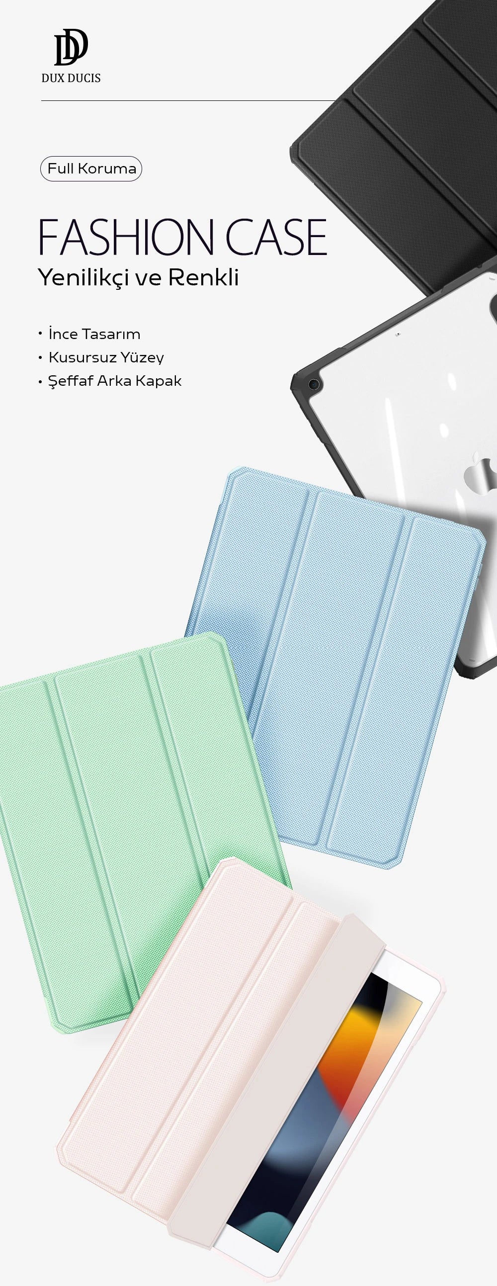 Dux Ducis iPad 7-8 -9 10.2 (201920202021) Kılıf Kalem Bölmeli Toby Series-(5775) - Siyah