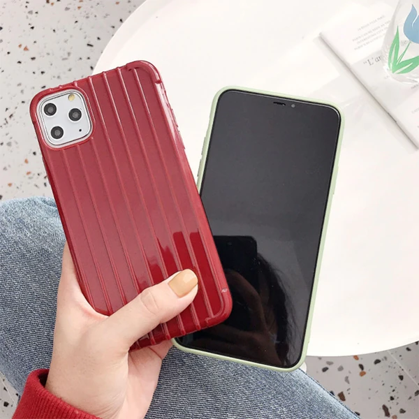 Ally İphone 11 Pro 5.8  İnch Trunk Lines ince Soft Silikon Kılıf-(5775) - Siyah