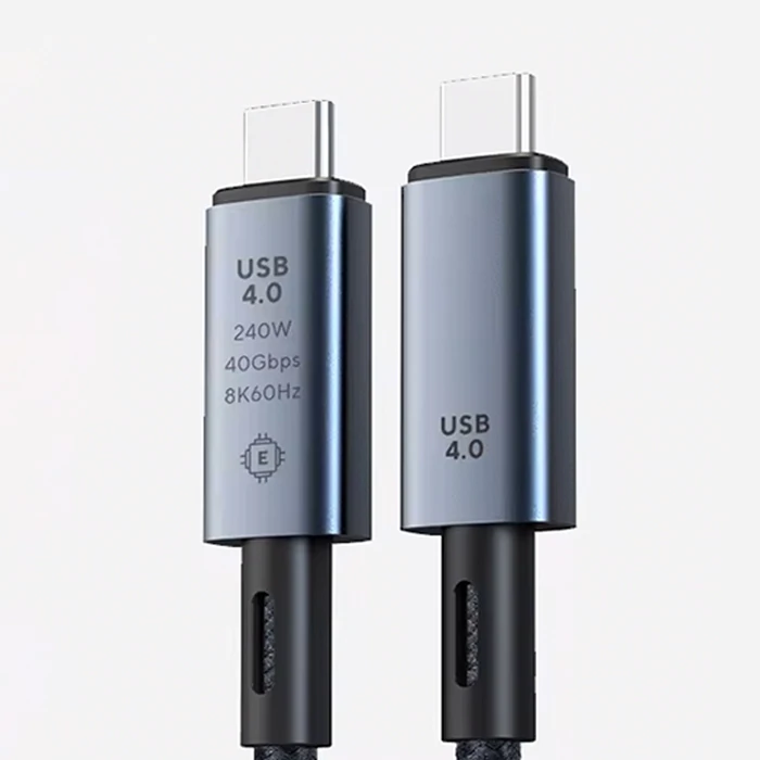 ALLY 40Gbps 240W Type-C 8K Görüntü ve Hızlı Data Şarj Kablosu-(5775) - Siyah