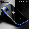 Baseus Glitter Case İPhone 11 Pro 5.8  Şeffaf Lüx Silikon Kılıf-(5775) - Kırmızı