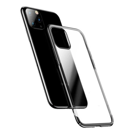 Baseus Glitter Case İPhone 11 Pro 5.8  Şeffaf Lüx Silikon Kılıf-(5775) - Kırmızı