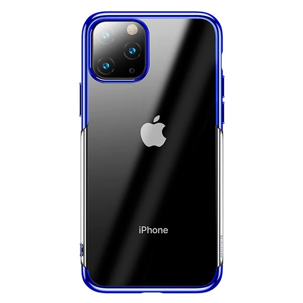 Baseus Glitter Case İPhone 11 Pro 5.8  Şeffaf Lüx Silikon Kılıf-(5775) - Kırmızı