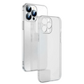 Ally iPhone 13 Pro Max 6.7inch Frosted Glass Şeffaf Kamera Korumalı Kılıf-(5775) - Beyaz