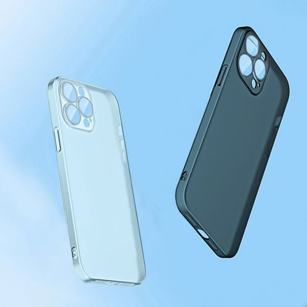Ally iPhone 13 Pro Max 6.7inch Frosted Glass Şeffaf Kamera Korumalı Kılıf-(5775) - Beyaz