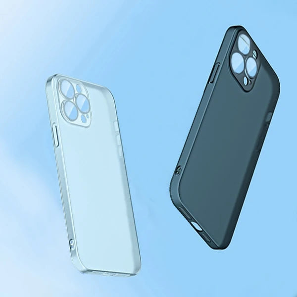 Ally iPhone 13 Pro Max 6.7inch Frosted Glass Şeffaf Kamera Korumalı Kılıf-(5775) - Beyaz