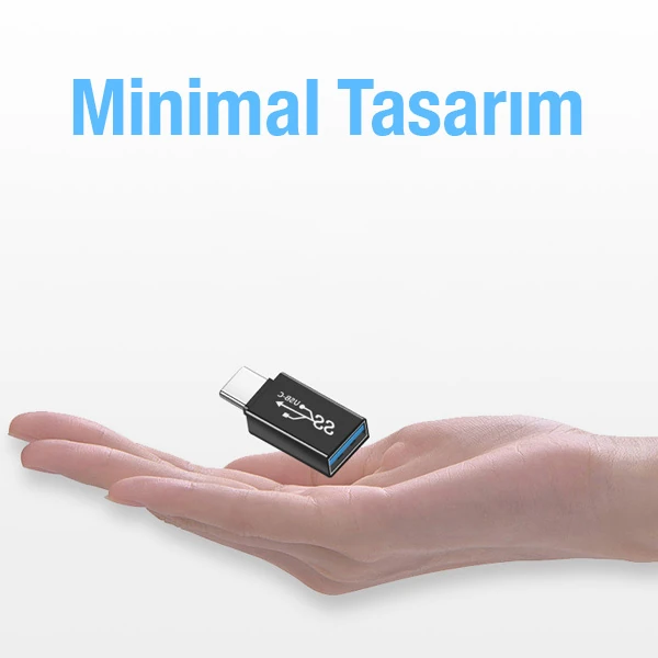 ALLY Dişi USB to Type-C OTG Çevirici Dönüştürücü Adaptör-(5775) - Siyah