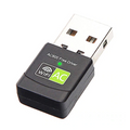 ALLY Çift Bant 600 Mbps 2.4 GHz +5 GHz USB Kablosuz Wifi Adaptör-(5775) - Siyah