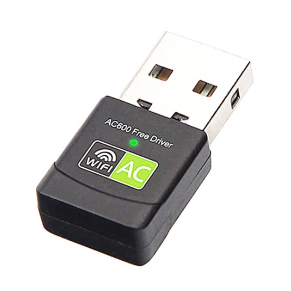 ALLY Çift Bant 600 Mbps 2.4 GHz +5 GHz USB Kablosuz Wifi Adaptör-(5775) - Siyah