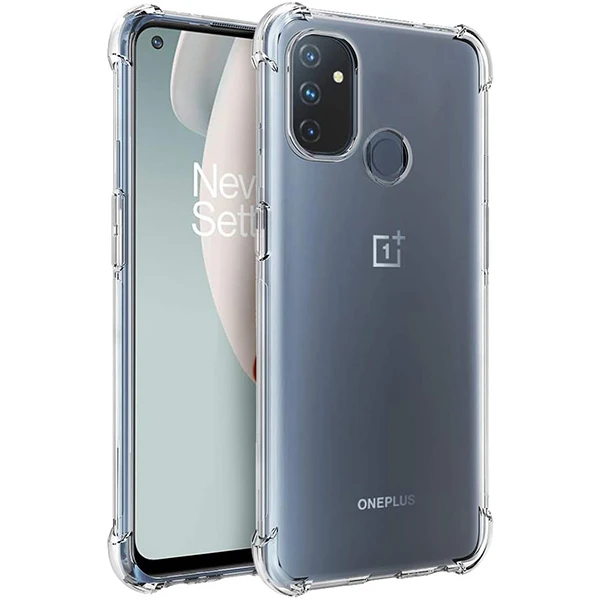OnePlus Nord N100 Anti-Drop Silikon Kılıf Kamera Korumalı Şeffaf Silikon Kılıf-(5775) - Şeffaf 2