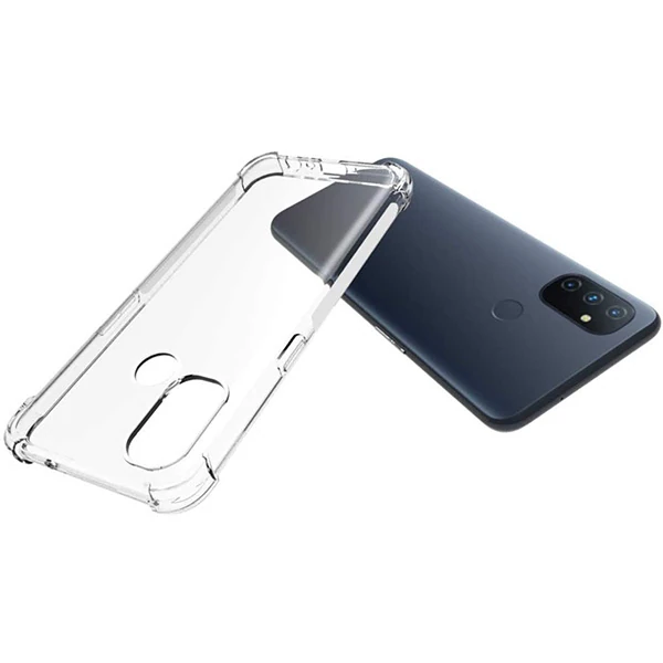 OnePlus Nord N100 Anti-Drop Silikon Kılıf Kamera Korumalı Şeffaf Silikon Kılıf-(5775) - Şeffaf 2