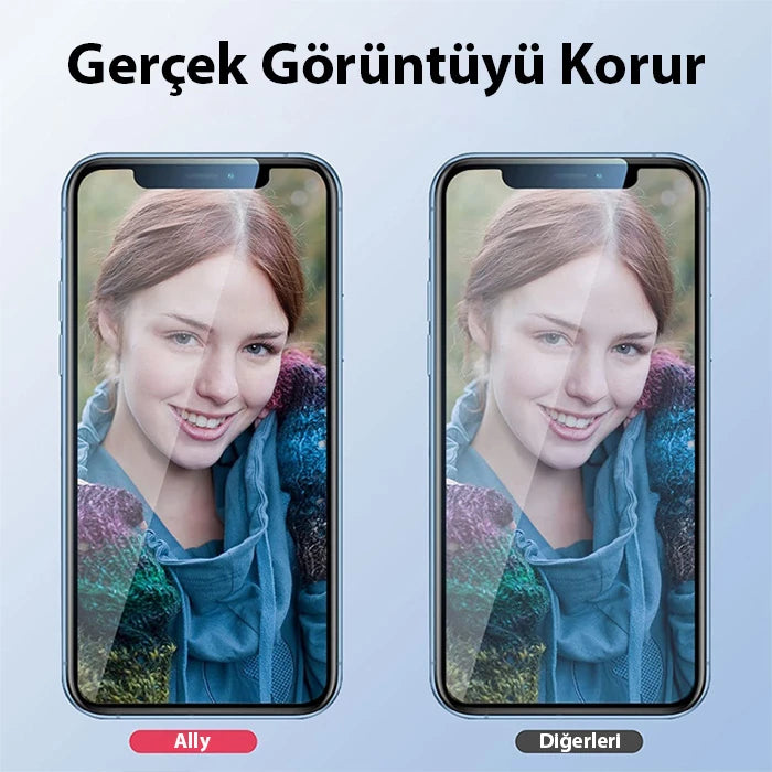 ALLY iPhone 14 Pro-14 Pro Max Diamond Taş İşlemeli Alüminyum Alaşımlı Kamera Lens Koruyucu-(5775) - Gold