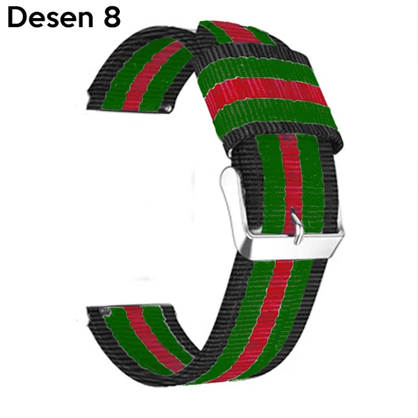 22MM Gear S3 Watch 4 -GT2 GT2E 46MM Kayış Kordon Nylon Watch 3 45MM-(5775) - Desenli 7