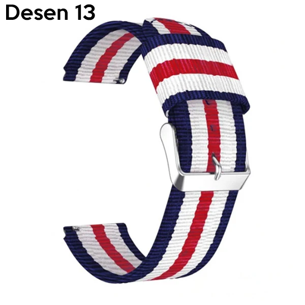 22MM Gear S3 Watch 4 -GT2 GT2E 46MM Kayış Kordon Nylon Watch 3 45MM-(5775) - Desenli 9