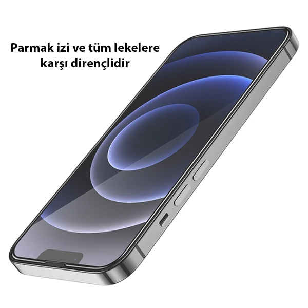 GOR iPhone 13 Mini 5.4 9D Hardening Tempered Full Cam Ekran Koruyucu-(5775) - Siyah