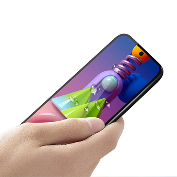 ALLY SM Galaxy M51 Full Glue Tempered Full Cam Ekran Koruyucu-(5775) - Siyah
