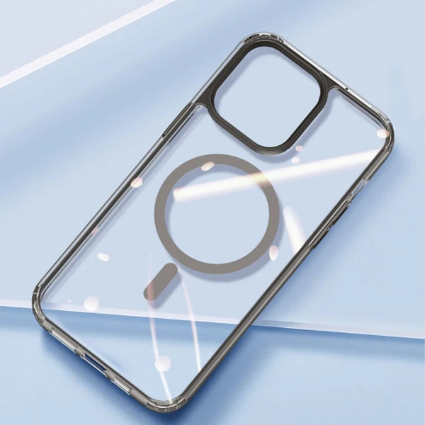 Dux Ducis Clin Mag Series iPhone 14 Pro 6.1 Magsafe Uyumlu Manyetik Silikon Kılıf-(5775) - Gri