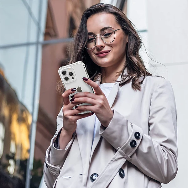iPhone 13 Pro 6.1inç Anti-Drop Shockproof Darbe Emici Silikon Kılıf-(5775) - Şeffaf 2